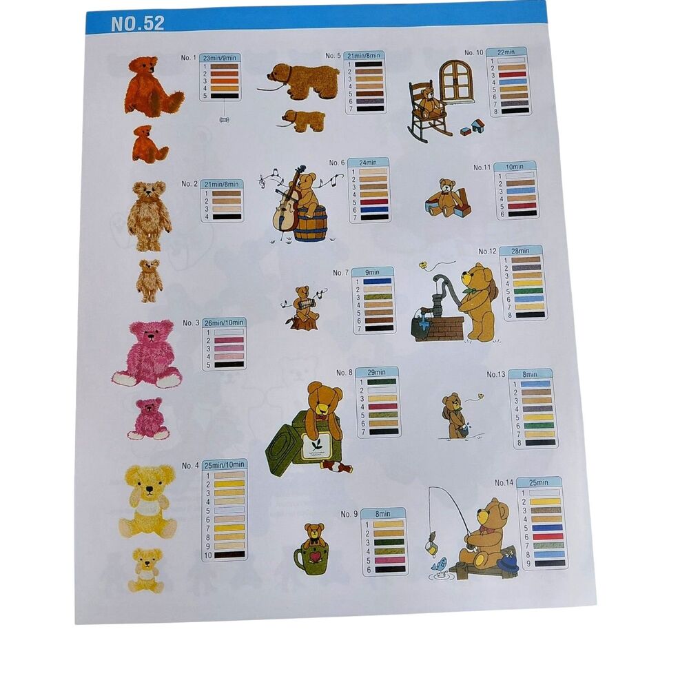 Bernette Bernina Teddy Bears Embroidery Designs Card 52 Deco Brother Baby Lock - Picture 7 of 9